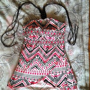 Ladies No boundaries size S/CH (3-5) halter top white, red, black.